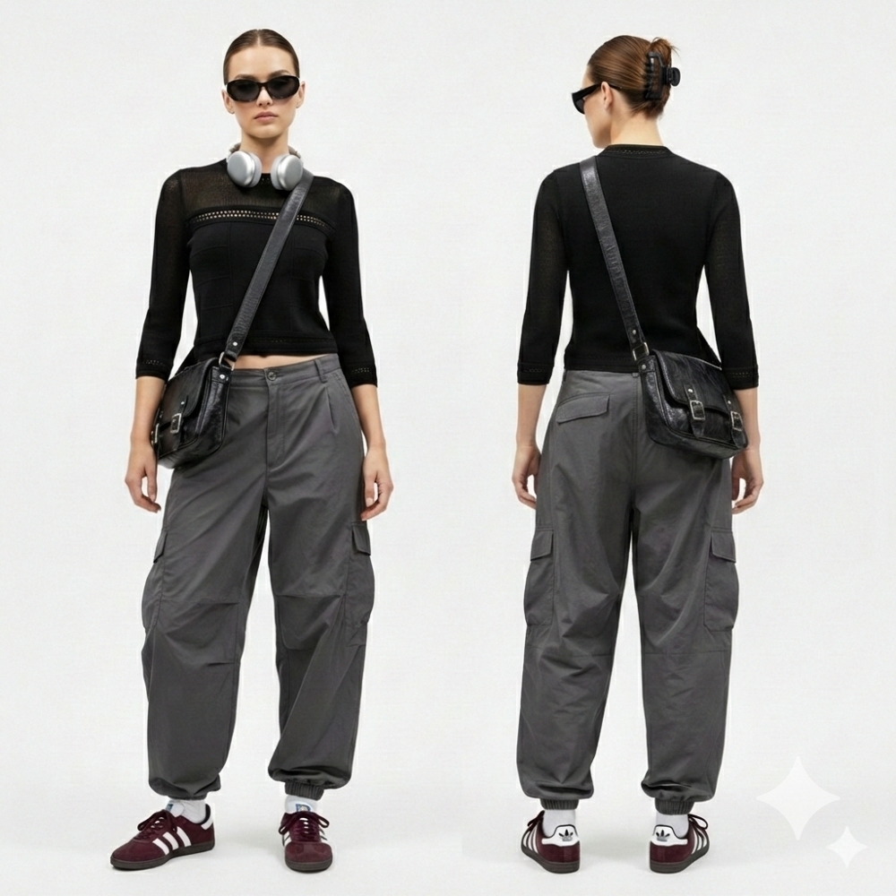 Alexis Black Mesh Panel Bandage Cropped Knit Top Size S - Picture 5 of 9